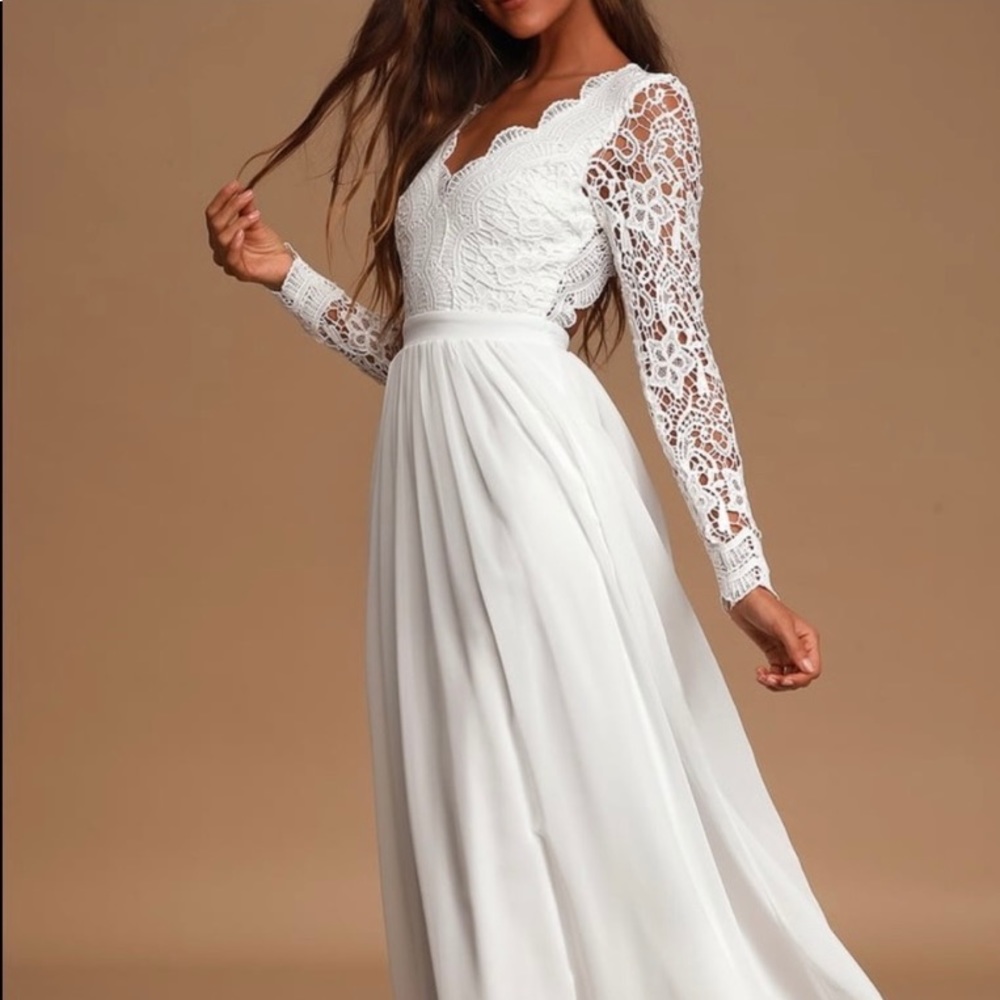 Pre loved lace long sleeve dress - Picture 3 of 5